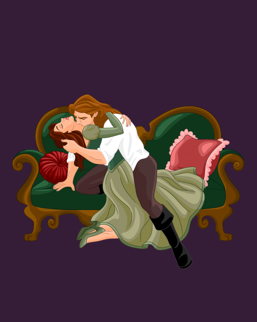 Romance in the Library Belle & Adam