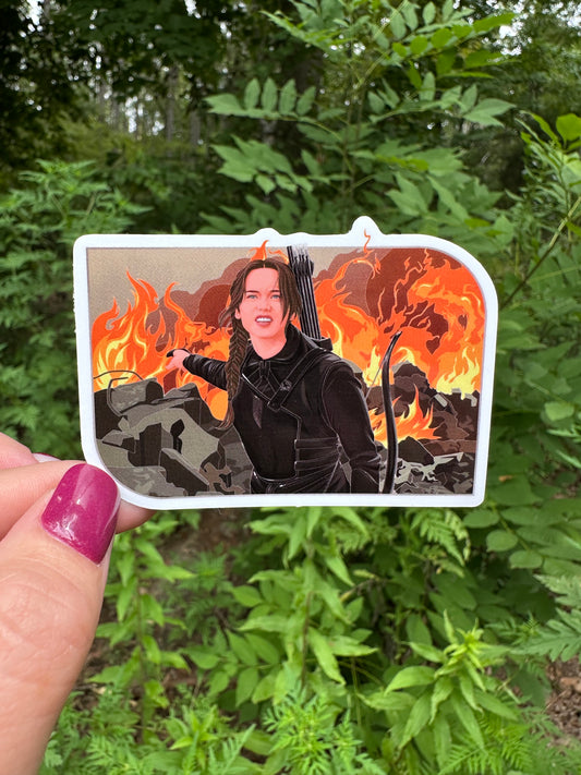 Fire is Catching Katniss Sticker