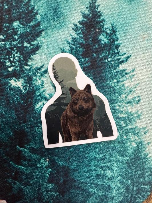 J Silhouette Sticker